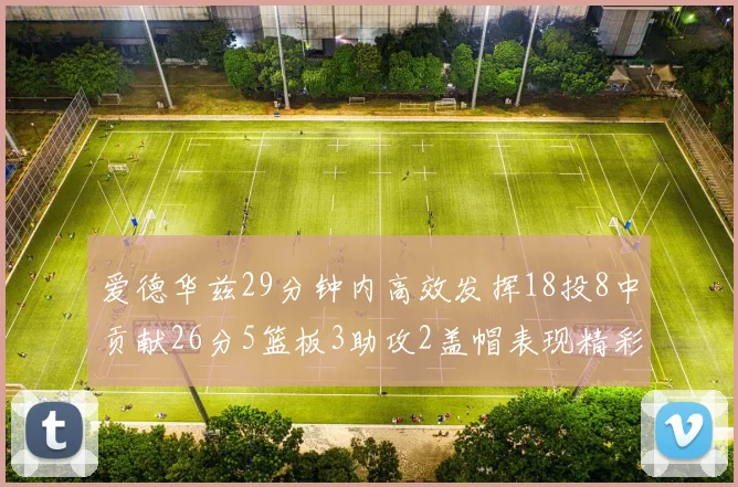 爱德华兹29分钟内高效发挥18投8中贡献26分5篮板3助攻2盖帽表现精彩但犯规频繁影响比赛乐趣